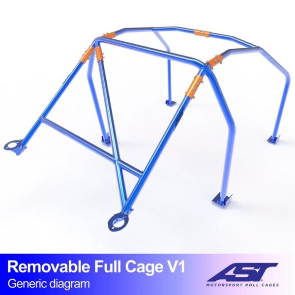 arco de seguridad alfa romeo 155 tipo 167 4 doors sedan fwd removable full cage v1 1