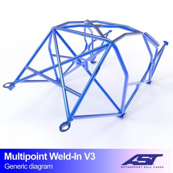 arco de seguridad audi a3 s3 8l 3 doors hatchback fwd multipoint weld in v3 2