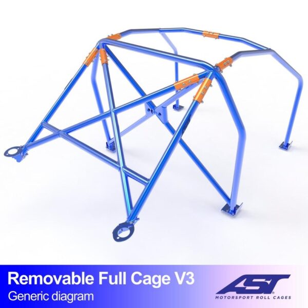 arco de seguridad audi a3 s3 8v 4 doors sedan quattro removable full cage v3 1