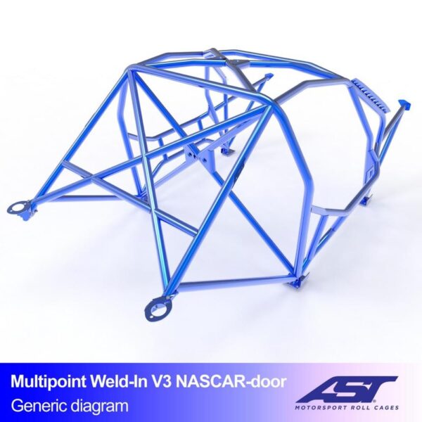 arco de seguridad bmw e34 5 series 4 doors sedan rwd multipoint weld in v3 nascar door para drift 2