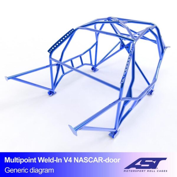 arco de seguridad bmw e34 5 series 4 doors sedan rwd multipoint weld in v4 nascar door para drift 1