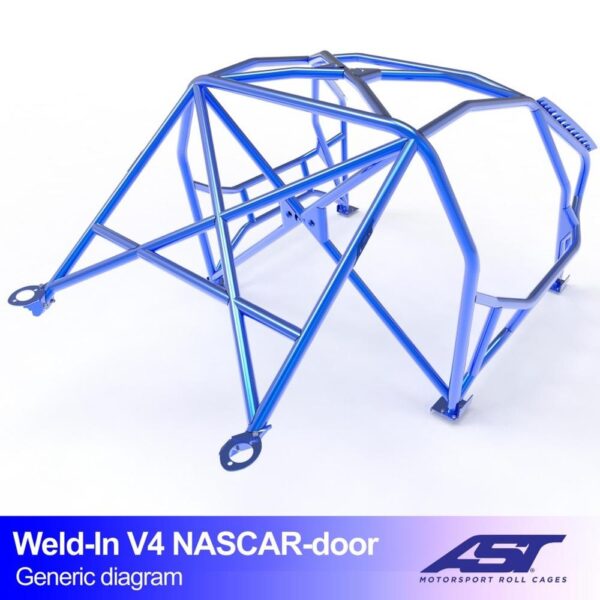 arco de seguridad bmw e34 5 series 4 doors sedan rwd weld in v4 nascar door para drift 2