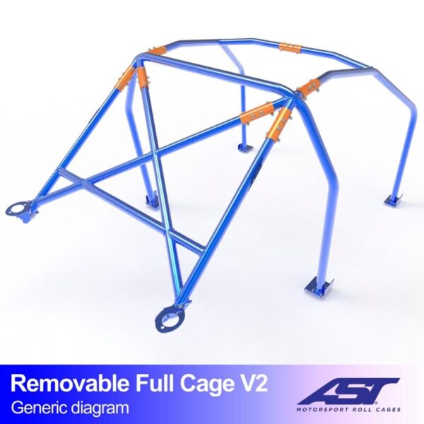 arco de seguridad bmw e46 3 series 4 doors sedan rwd removable full cage v2 1