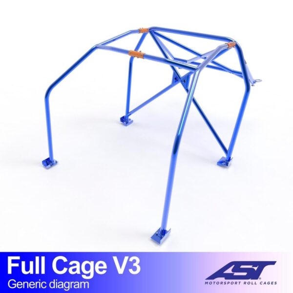 arco de seguridad lancia fulvia 818 2 doors coupe full cage v3 2