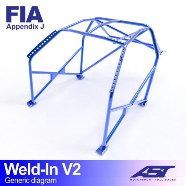 arco de seguridad lancia fulvia 818 2 doors coupe weld in v2 1