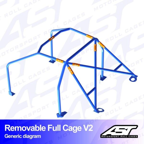 arco de seguridad seat leon 5f 5 door hatchback removable full cage v2 1