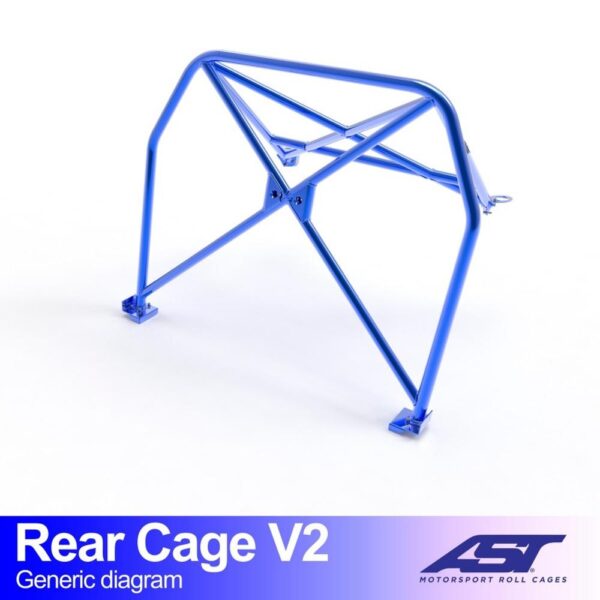 arco trasero audi a1 8x 3 door hatchback quattro rear cage v2 2