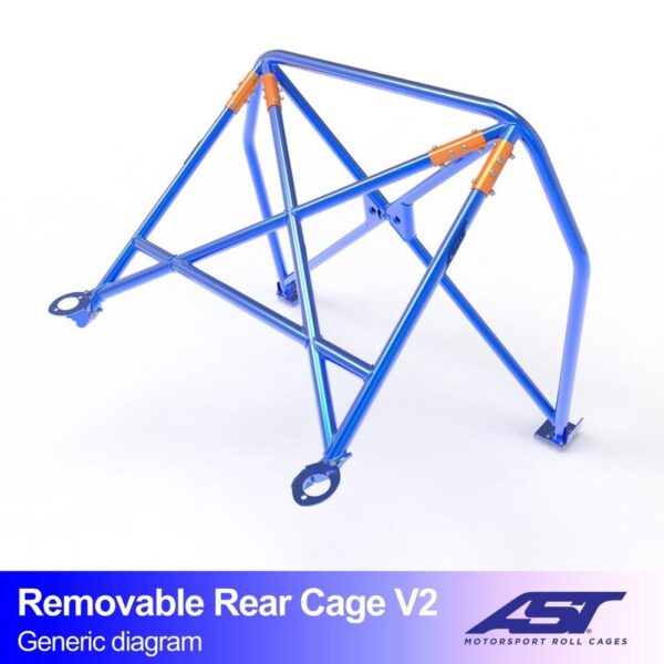 arco trasero honda civic coupe ej8em1 2 door coupe removable rear cage v2 1